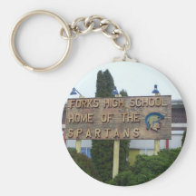 Forks High School, Home of the Spartans Keychain