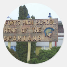 Forks High School, Home of the Spartans Stickers