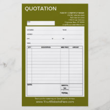 Form - Business Quotation or Invoice Custom Flyer