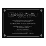 Formal 25th Anniversary Party Invitations