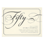 Formal 50th Birthday Invitations