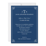 Formal Affair Graduation Party Invitation - Navy