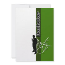 Formal "bachelor party" stag stylish personalized announcement