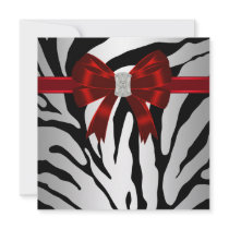 Formal Red Zebra Invitation