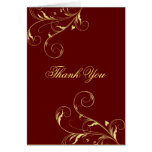 Formal Thank You Cards - Gold and Burgundy