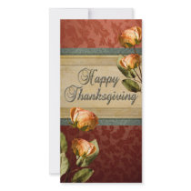 Formal Thanksgiving Card Custom Photo Card
