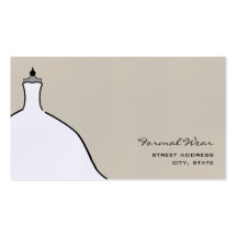 Formal Wear Boutique - Full Wedding Dress Business Cards