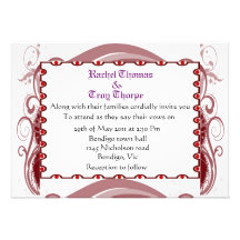 Formal wedding invite