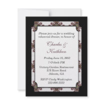 Formal Wedding Rehearsal Dinner Invitation