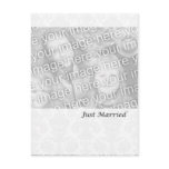 Formal White Just Married postcards