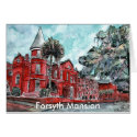 Forsyth Mansion Savannah Georgia art painting cards