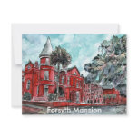 Forsyth Mansion Savannah Georgia art painting invitations