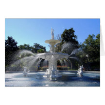 Forsyth Park Fountain, Savannah, Georgia, Card