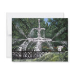 Forsyth Park Water Fountain Savannah Georgia GA invitations