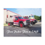 Fort Picket Fire & EMS post card