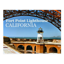 Fort Point Lighthouse, California Postcard