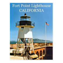 Fort Point Lighthouse, California Postcard