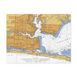 Fort Walton Beach, FL Nautical Chart postcards
