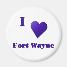 Fort Wayne -- Midnight Blue Fridge Magnets