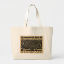 Fort Worth, Texas Birds Eye View 1886 Tote Bag