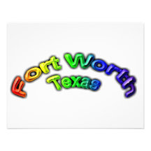 Fort Worth Texas - Popular Rainbow Design Invites