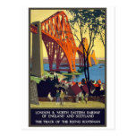 Forth Bridge - Vintage Travel Poster Art Postcard