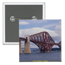Forth Rail Bridge, Scotland Pinback Button