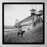Fortified Railroad Bridge at Nashville, TN 1864 Poster