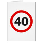 Forty Road Sign Greeting Card