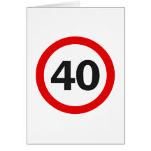 Forty Road Sign Greeting Card