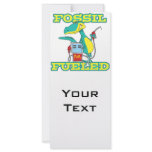 FOSSIL FUELED funny dinosaur cartoon Customized Rack Card