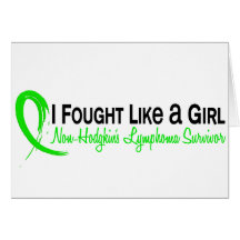Fought Like A Girl Non-Hodgkin's Lymphoma 6S Greeting Card