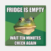 Foul Bachel Frog Empty Fridge Fridge Magnet