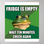 Foul Bachel Frog Empty Fridge posters