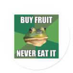 Foul Bachelor Frog Buy Fruit stickers