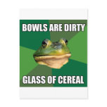 Foul Bachelor Frog Glass of Cereal Post Cards