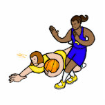 Foul! girls basketball photo sculptures