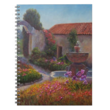 Fountain and Garden at Carmel Mission Notebooks