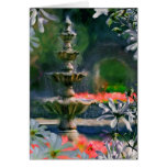 fountain in the flowers cards