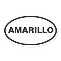 FOUR Amarillo, Texas Oval Stickers