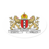 FOUR Amsterdam Coat of Arms Oval Sticker