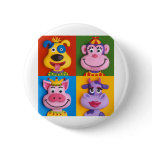 Four Animal Faces buttons