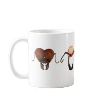 Four ants on a mug