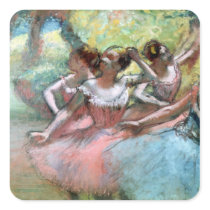 Four ballerinas on the stage stickers