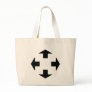 four black arrows icon tote bags