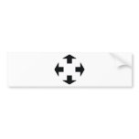 four black arrows icon bumper sticker