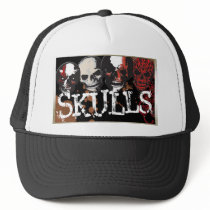 Four Bloody Skulls Baseball Trucker Hat