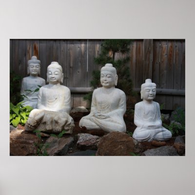 Four Buddhas Poster by Jack_of_Arts