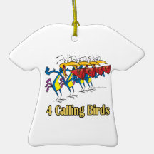 four calling birds 4th fourth day of christmas ornament