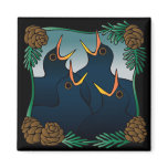 Four calling (colly) birds magnets